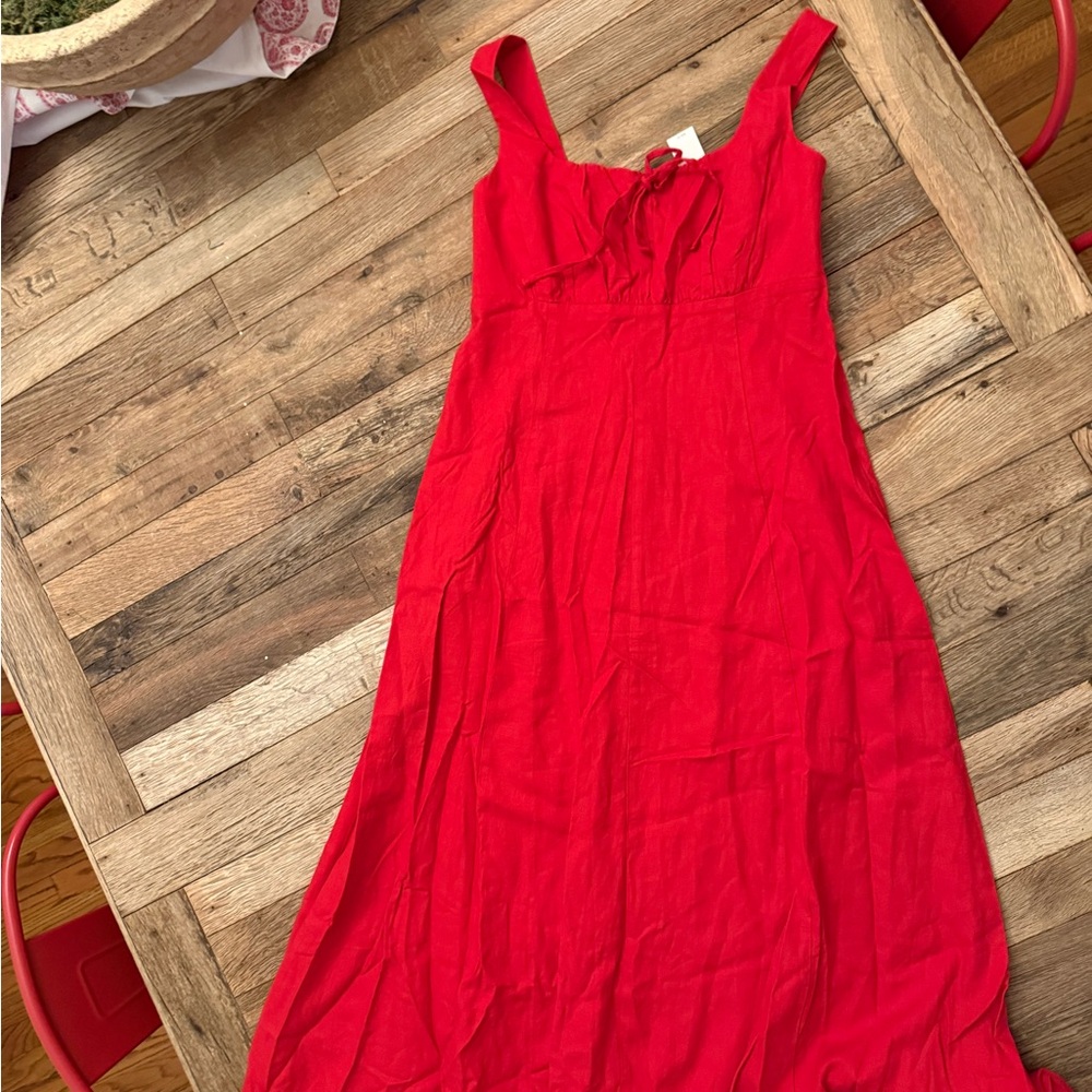 GAP Vibrant Red Midi Dress